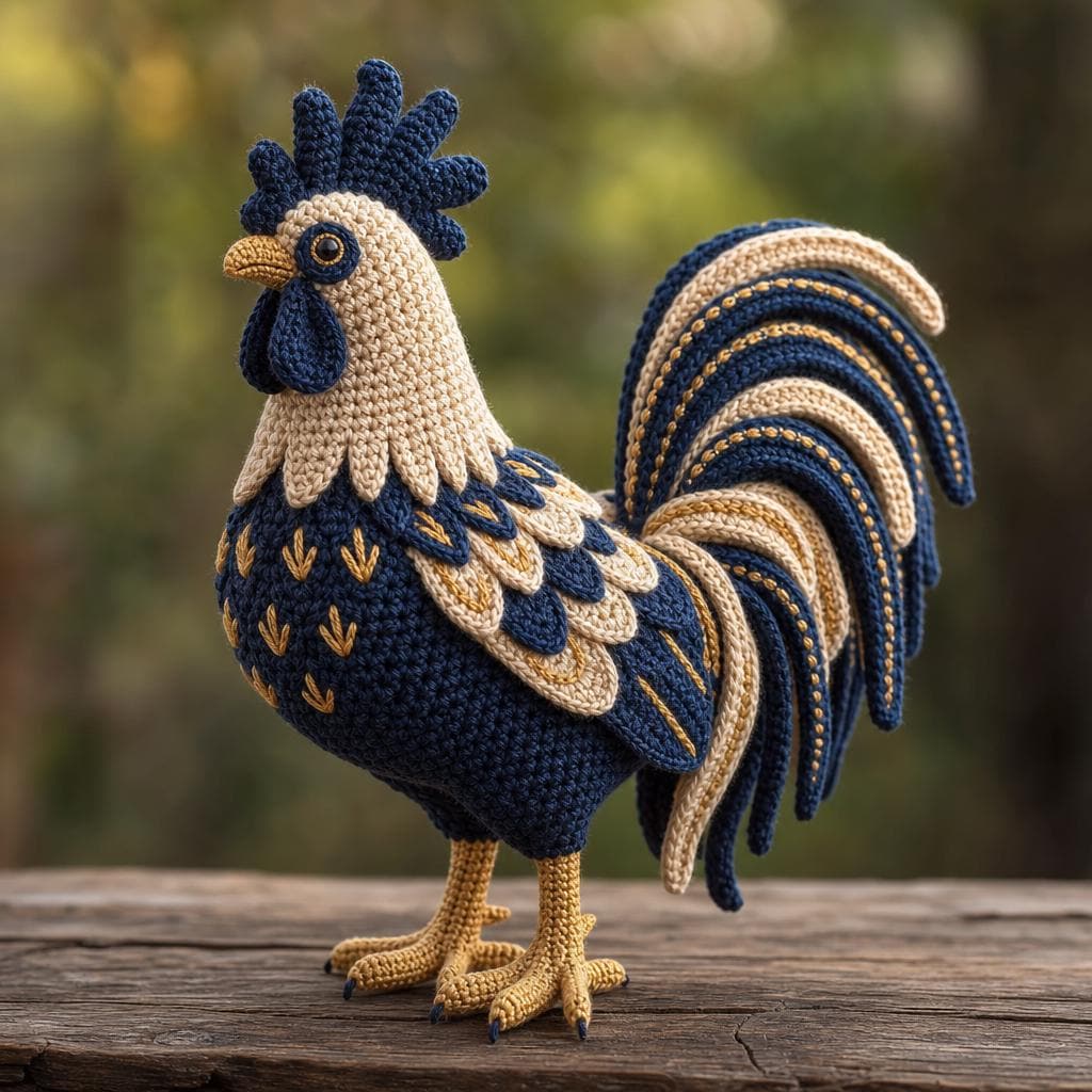 39 Rooster Crochet Patterns to Add Farmhouse Charm to Your Home Decor 32 Realistic Rooster Crochet Amigurumi Bird