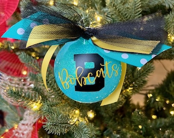 School Mascot Ornament, Pirates, Panthers, Tigers, Bobcats, School Pride, Custom Mascot Ornament, Teacher Gift, Middle School, Elementary