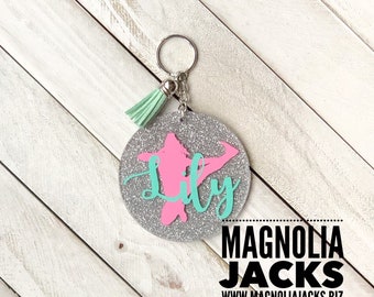 Dance Keychain | acrylic key chain | Personalized acrylic keychain | Hip Hop | Personalized keychain | Glitter Key Chain | Tassel
