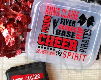 Cheer Gift Set | Cheerleader Bow Box | Team Gift | Cheerleader Water Bottle  | Cheer Gift | Cheer Waterbottle