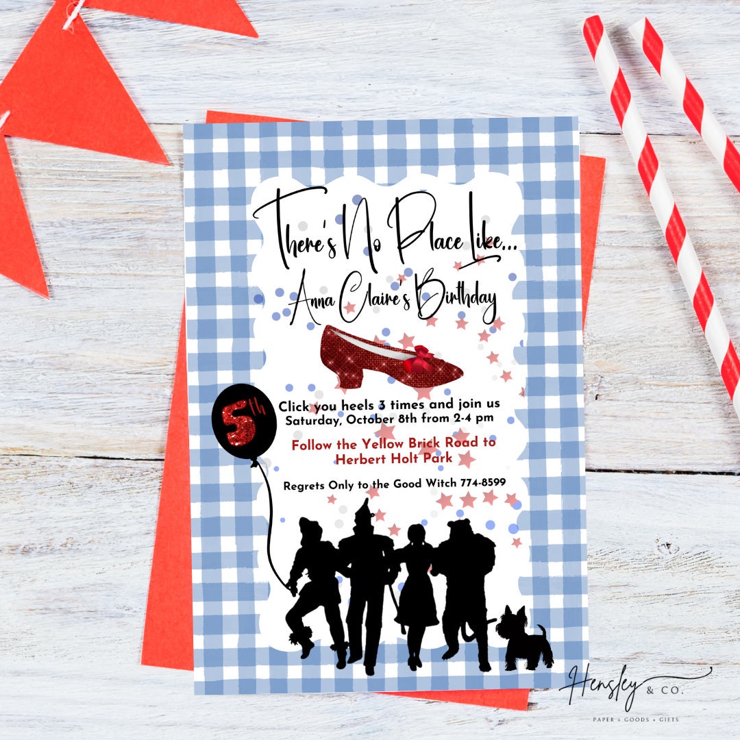 EDITABLE Wizard of Oz Party Invitation, Printable Dorothy Birthday ...