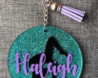 Gymnast Keychain | acrylic key chain | Gymnastics Team | Team gift | Personalized keychain | Glitter Key Chain | Tassel