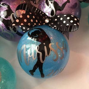 Figure Skater Ornament - Girl Figure Skater - Glitter Ornament -Personalized glitter ornaments - skater gift -ice skating -monogrammed gift
