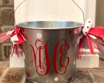 Graduation Personalized Bucket | 5 quart Galvanized Bucket | Sorority gift | Big Sis | Lil Sis | Dorm Gift | Senior 2020
