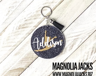 Dance Keychain | acrylic key chain | Personalized acrylic keychain | Dance | Team gift | Personalized keychain | Glitter Key Chain | Tassel