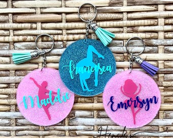 Dance Keychain | acrylic key chain | Personalized acrylic keychain | Dance | Team gift | Personalized keychain | Glitter Key Chain | Tassel