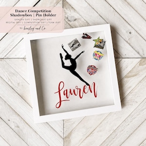 Dance Competition Shadowbox | Pin Holder | Dancer Gift | Showcase Gift | Recital Gift | Competition Gift | Team Gift