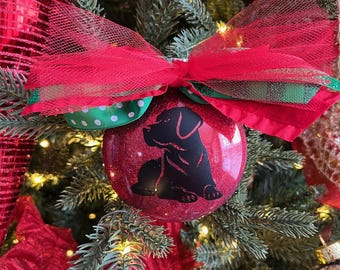 Personalized Dog Christmas Ornament, Dog Remembrance Gift, Custom Pet Ornament, Cavalier King Charles Spaniel, Labrador, Corgi, Goldendoodle
