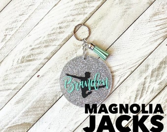 Dance Keychain | acrylic key chain | Personalized acrylic keychain | Dance | Team gift | Personalized keychain | Glitter Key Chain | Tassel
