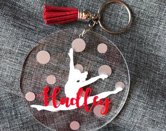 Dance Keychain | acrylic key chain | Personalized acrylic keychain | Dance | Team gift | Personalized keychain | Senior gift | Tassel