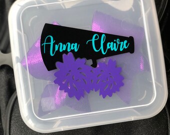 Cheer Bow Box | Cheer Bow Holder | Bow Box | Cheerleading Bow Box | Hair Bow Box | Bow storage box | Hair Bow Organizer | Bow Holder