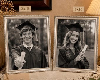 Vintage Silver Plate 8x10 Picture Frames: Italian Design, Hang or Stand
