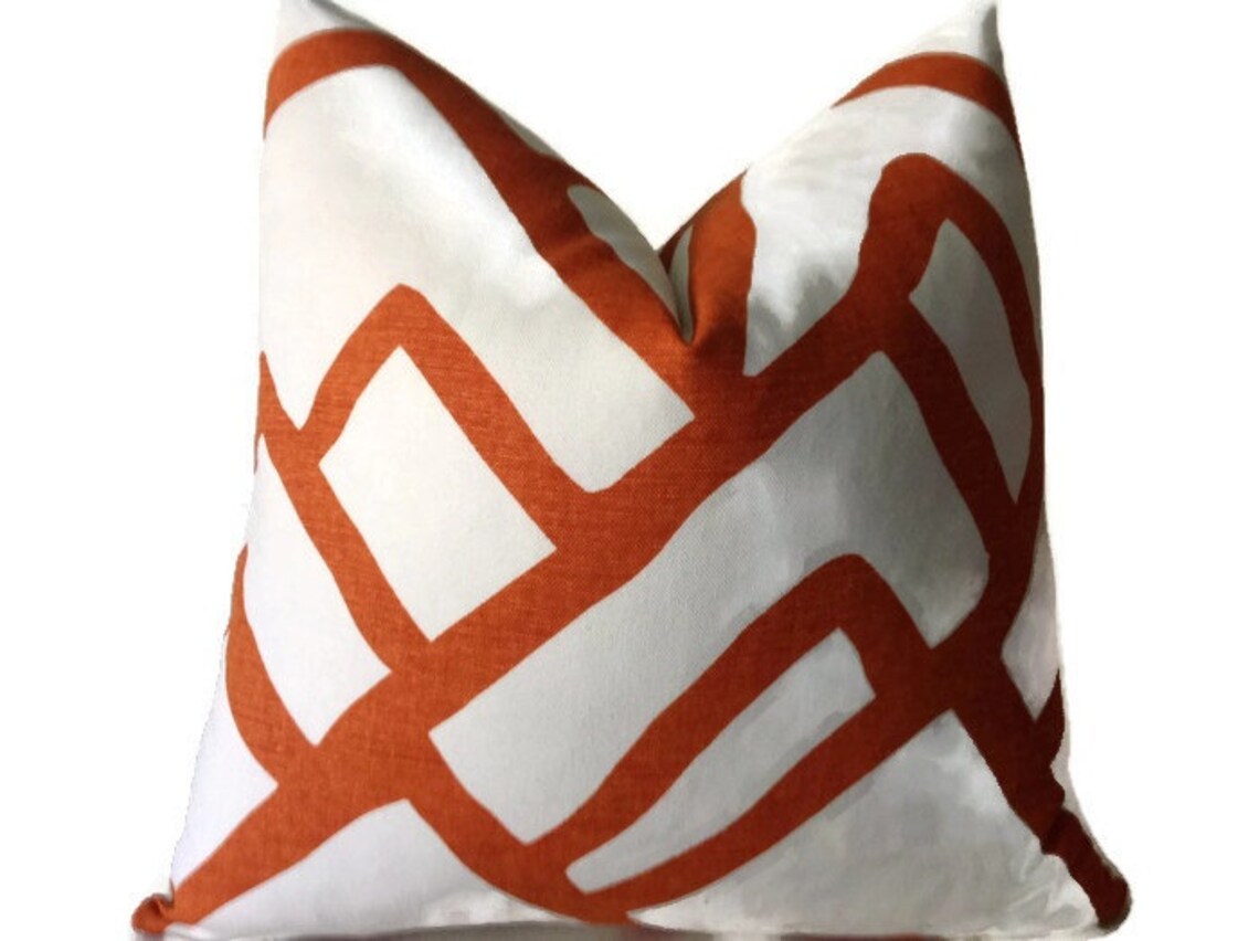 Schumacher Zimba Pillow Cover in Orange Orange Pillow Etsy