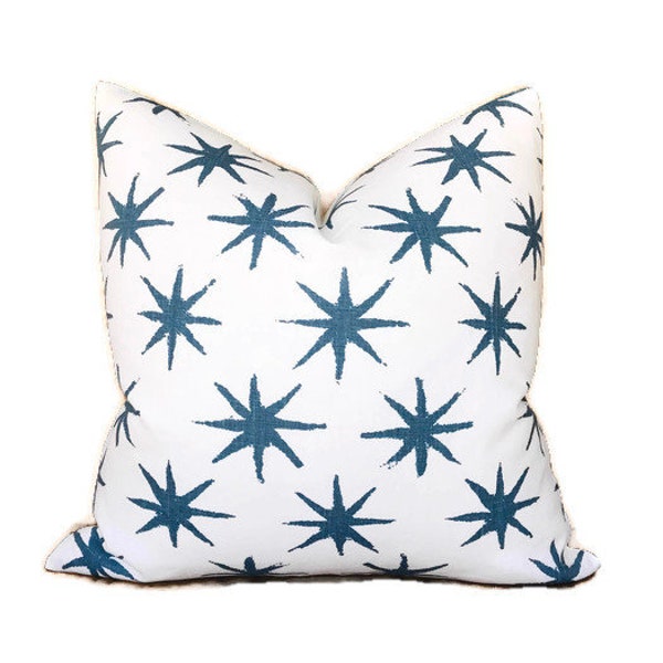 READY TO SHIP, 18x18, Peter Dunham Starstruck Pillow Cover in Indigo Blue