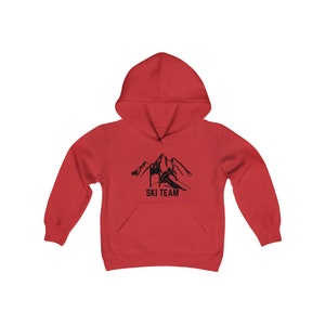 Kids Skiing Skier Sweatshirt Ski Team Youth