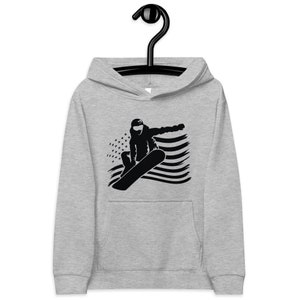 Kids Snowboard Mountain Hoodie Hoody