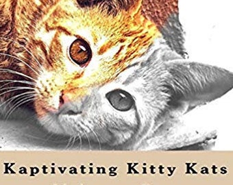 Kaptivating Kitty Kats Grayscale Art Coloring Book