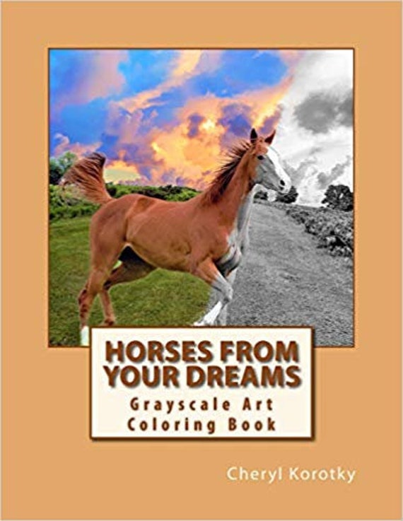 Download Horses From Your Dreams Grayscale Art Coloring Book Etsy