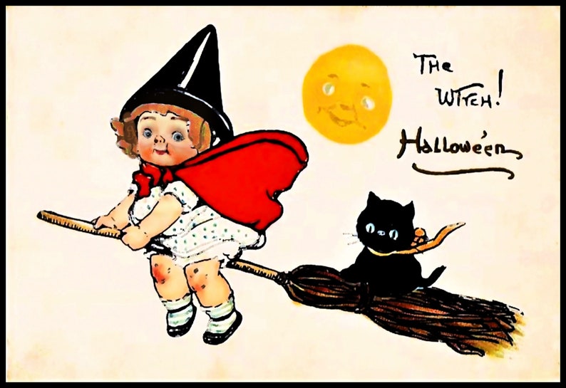 A Vintage Halloween 2 Grayscale Art Coloring Book - Etsy