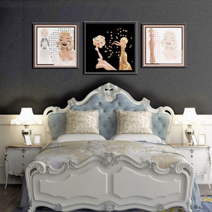 Marilyn Monroe Caricature Digital Prints, 3 pictures for Framing, Junk Journals, Printing, Paper Crafts, Scrapbooking, Cardmaking, & More