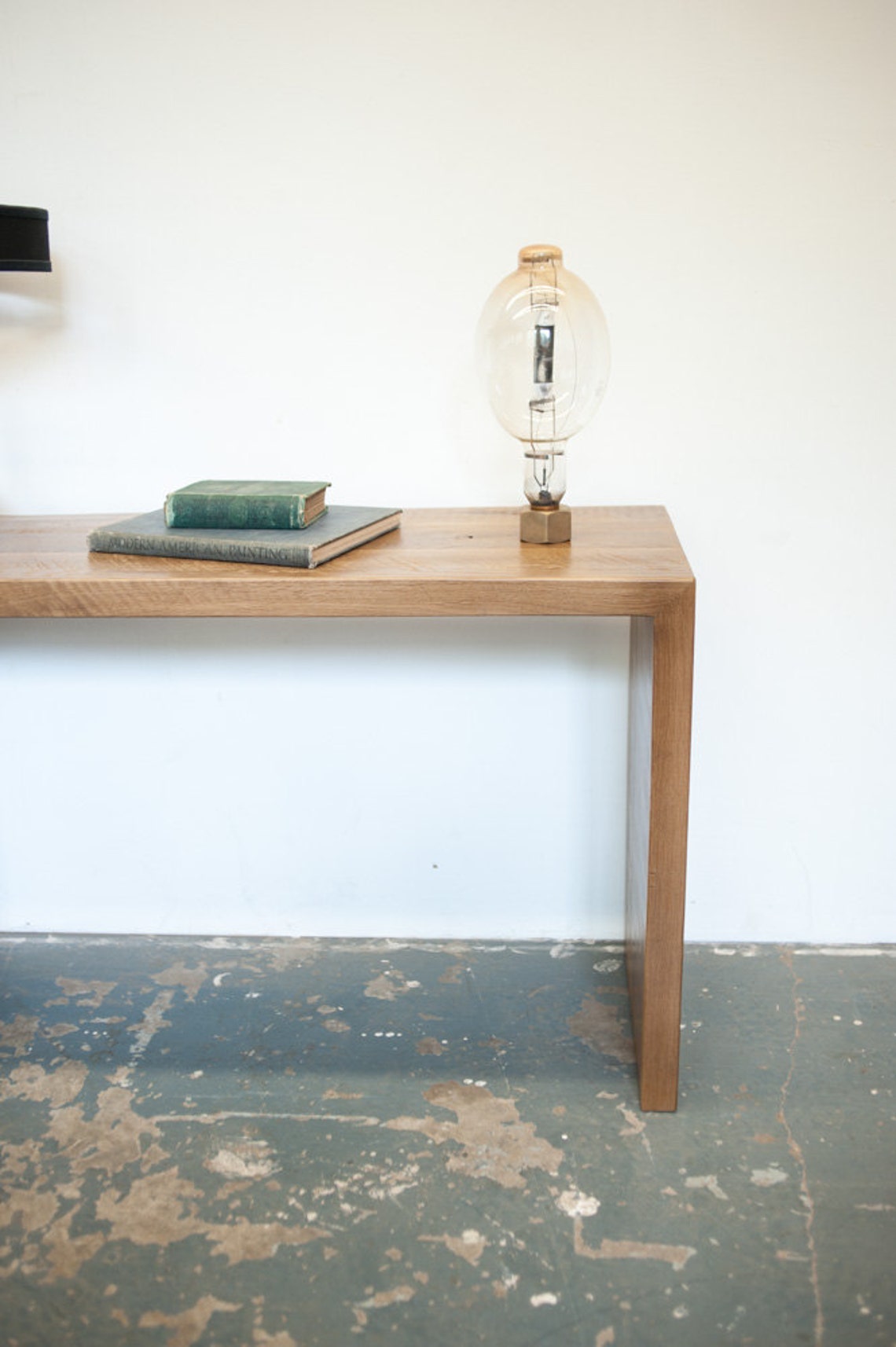 Console Table White Oak Etsy