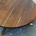 36' Solid Walnut Table w/Brass Base 