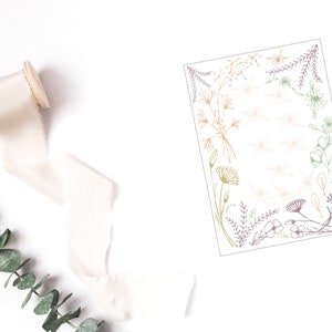 Printable party invitation - hand drawn flower design - left blank for your party details!