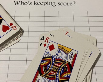Game Night Score Card Pad: Family & Friends, 10 Pages
