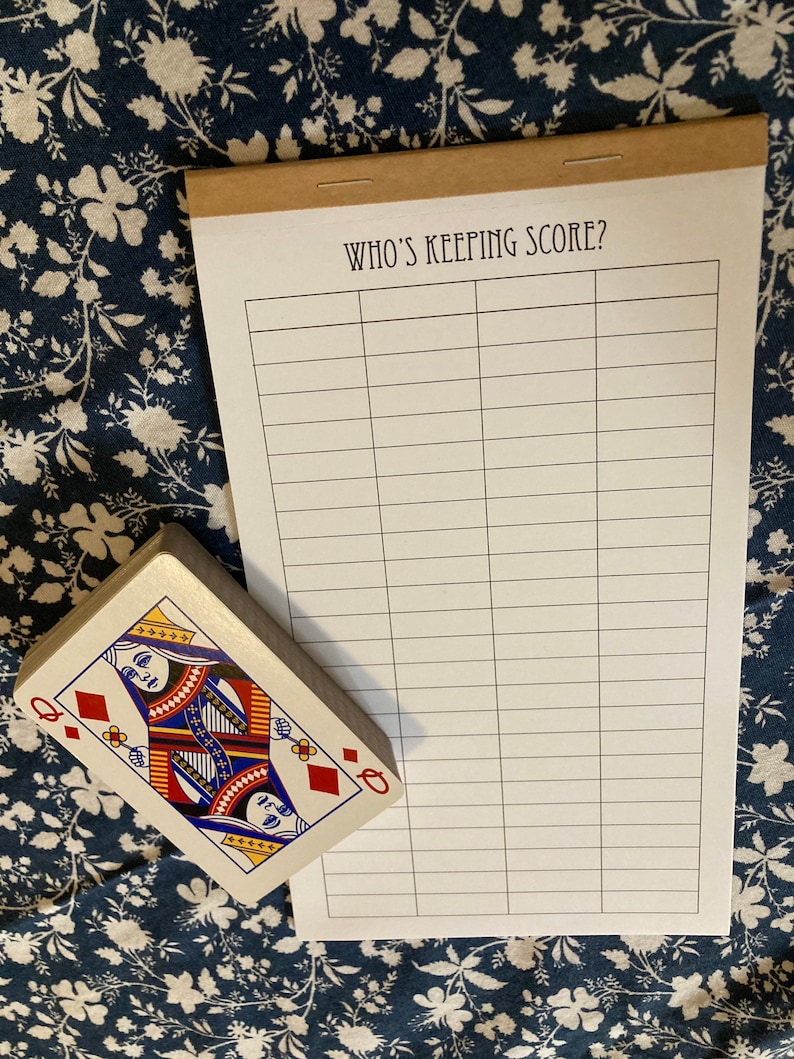 Score Table For Notepad Game Night Score Card Notepad: