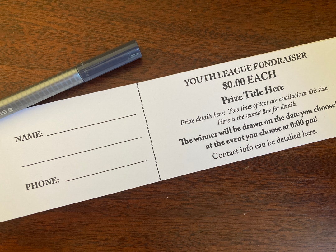 Printed Raffle Tickets: 20 Books of 8 - Etsy