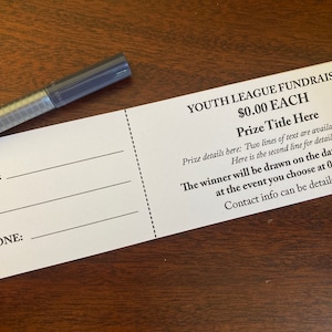 Raffle tickets - 50/50 - 20 books of 8 tickets