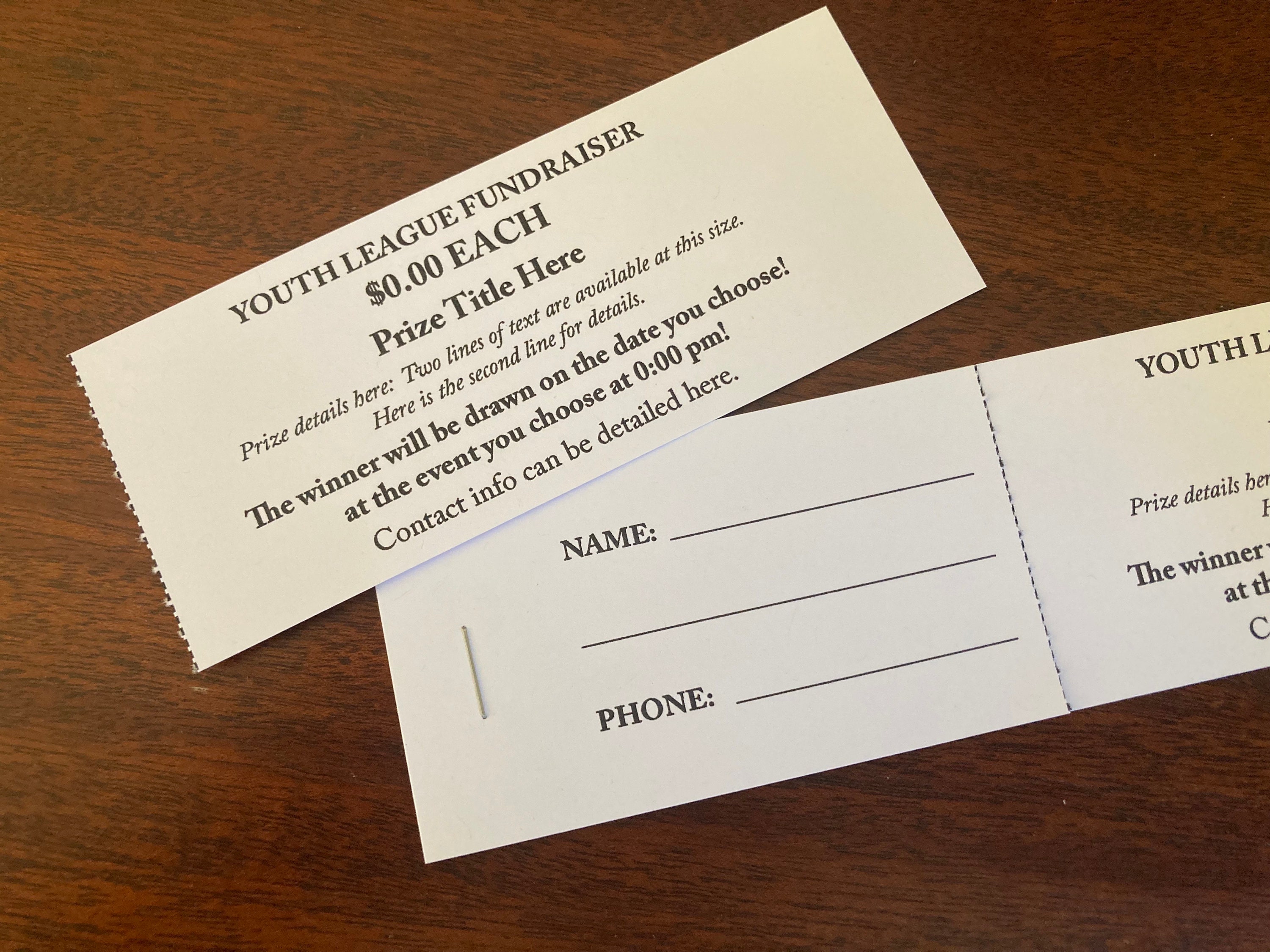 Printed Raffle Tickets: 20 Books of 8 - Etsy