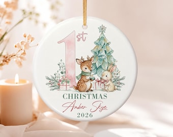 Babys First Christmas Ornament 2026, Baby Shower Gift, Baby's Family Keepsake