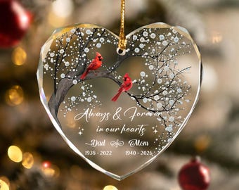 Remembrance Christmas Ornament Dad Mom Memorial Cardinal Ornament