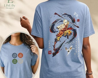 ATLA Comfort Colors 2-zijdige print: grafisch T-shirt Aang.