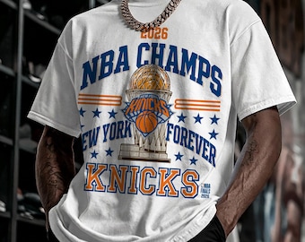 T-shirt New York Basketball Champions 2026, uniseks T-shirt, NBA Finals Trophy 2026
