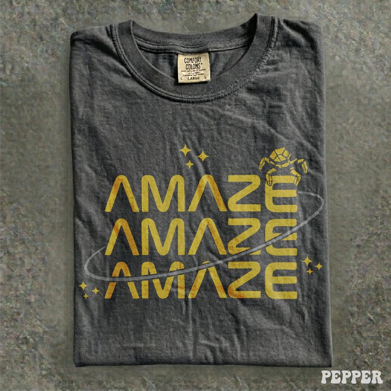 Vintage Amaze Rocky Alien Shirt, Sci-Fi Quote Graphic Tee, Book Lover Fan Style, Comfort Colors® Project Hail Mary, image 1