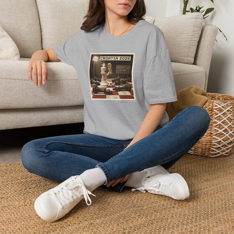 Croatia 2026 Chess King Pawn design T-Shirt | Soccer World Cup Croatia Wins image 4