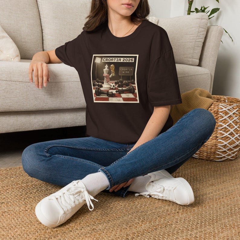 Croatia 2026 Chess King Pawn design T-Shirt | Soccer World Cup Croatia Wins image 5