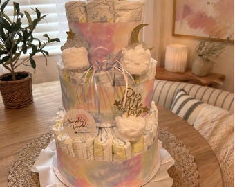 Pastel de pañales, centro de mesa para baby shower, regalo de decoración