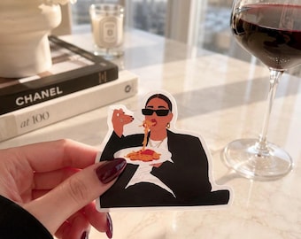 Off Duty Stickers | Chic Minimalist Wine & Soft Luxury City Girl  (3PCS)
