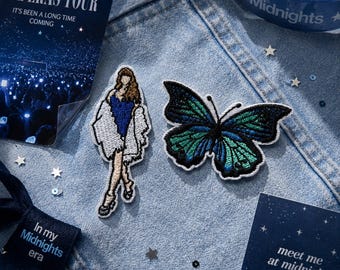 Swifty Eras Tour Inspired Iron-On Patch Embroidered for Denim Jackets, Jeans, Backpacks & Tote Bags
