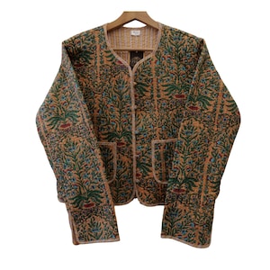Quilted Cotton Jacket - Lightweight Insulated Everyday Jacket, Relaxed Fit with Pockets Notting Hill Lightweight, Soft Evergreen Botanica image 8