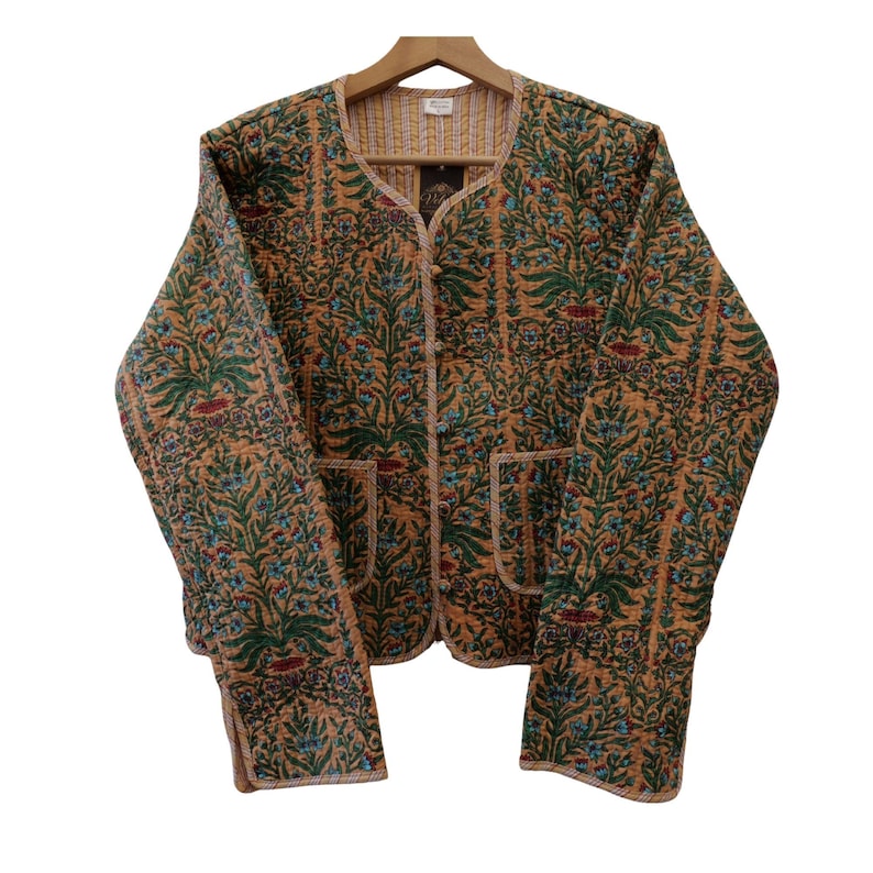 Quilted Cotton Jacket - Lightweight Insulated Everyday Jacket, Relaxed Fit with Pockets Notting Hill Lightweight, Soft Evergreen Botanica image 8