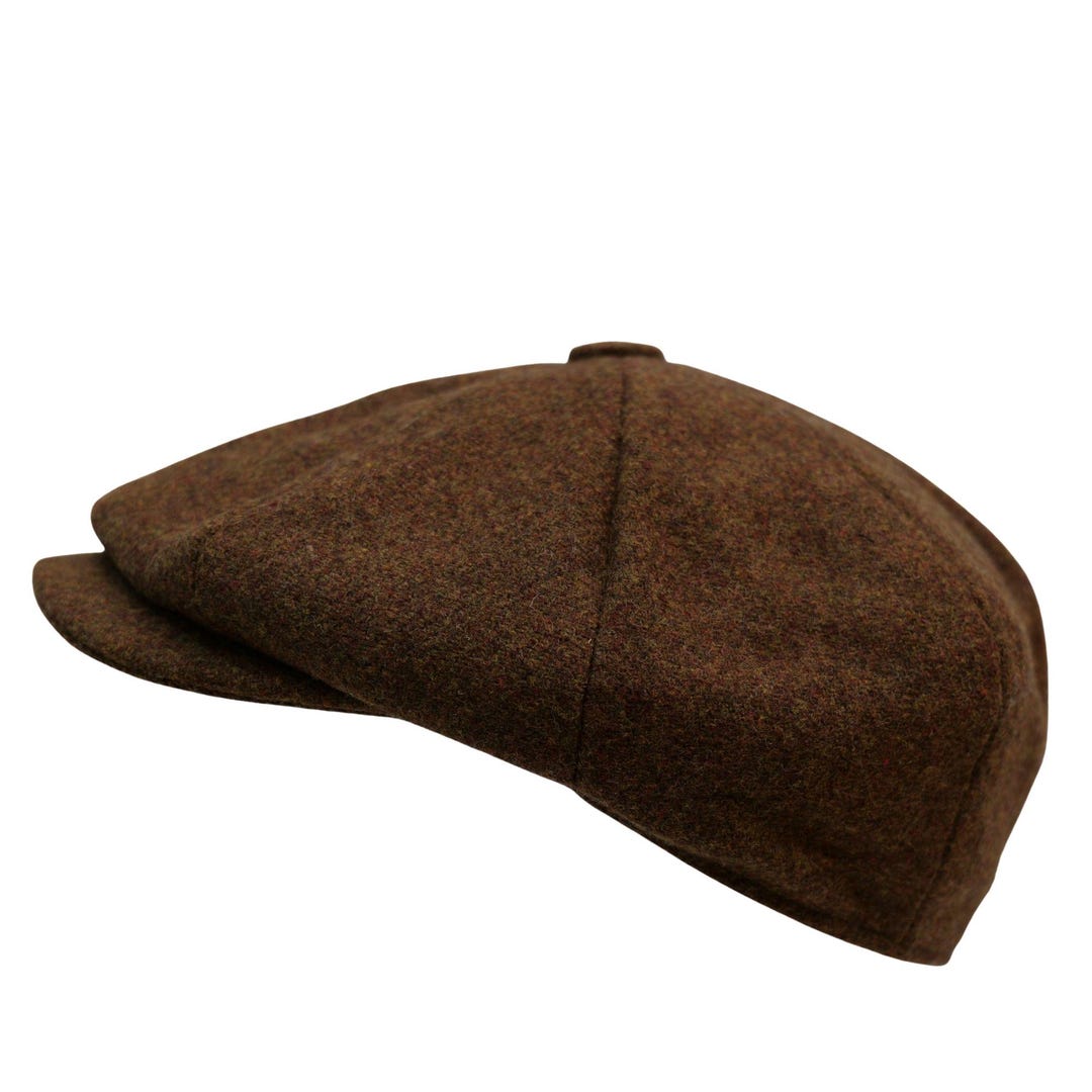 Shelby Razor Cap Classic Shelby Hat Orange Brown, Mens 8 Panel Razor Soft Baker Boy Hat ...