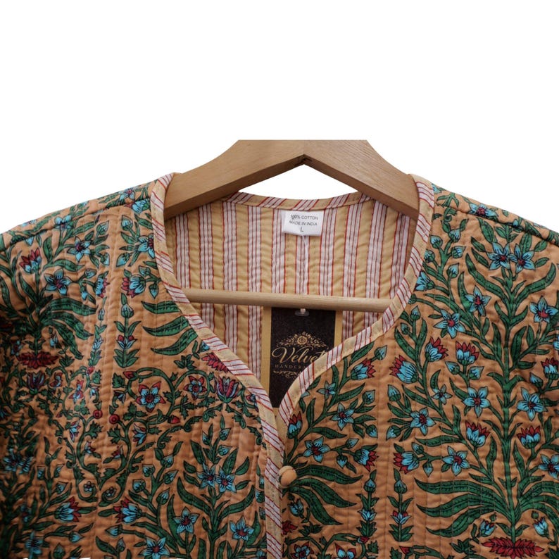 Quilted Cotton Jacket - Lightweight Insulated Everyday Jacket, Relaxed Fit with Pockets Notting Hill Lightweight, Soft Evergreen Botanica image 6