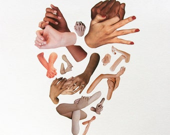 Hold - Abstract Collage Print