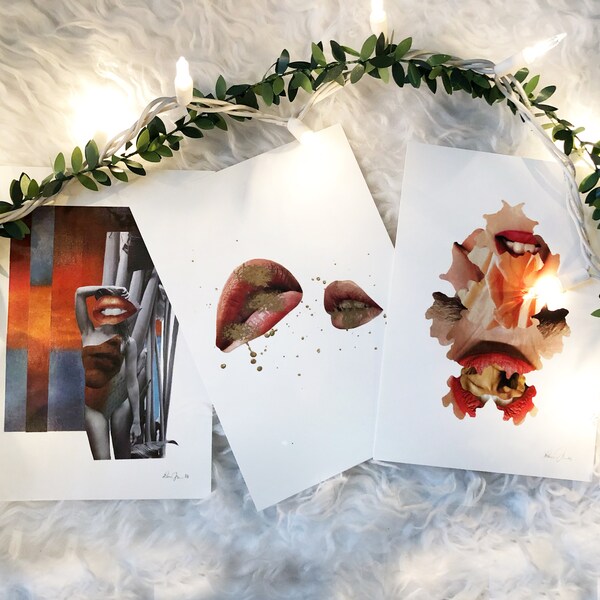 5"x7" Collage Prints - The "Rouge" Pack