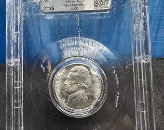 1942 S 5c Jefferson Silver World War 2 Nickel CLCC MS65 Gem BU Certified