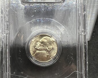 1943 D 5c Jefferson Silver World War 2 Nickel MS65 CLCC Gem BU Certified in 1776-2026 Patriot Holder #34